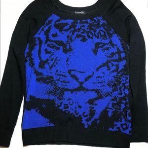 Tiger blue and black sweater